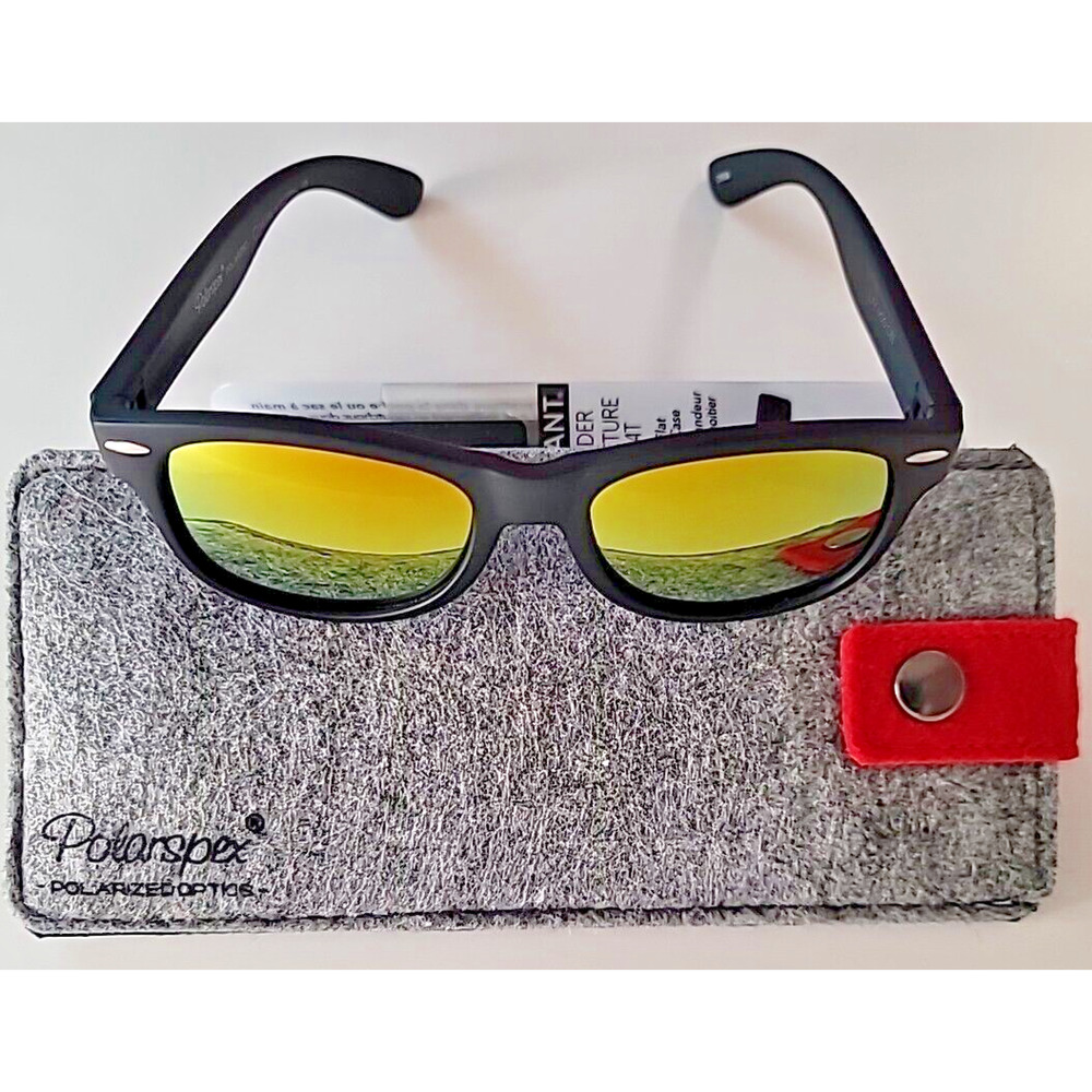 Polarspex Kids Sunglasses Matte Black Frame Mirror Lense 100% UV Protection